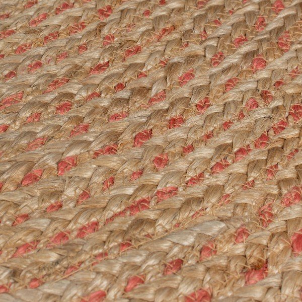 Łososiowy/naturalny okrągły dywan z juty ø 133 cm Capri – Flair Rugs-image-4
