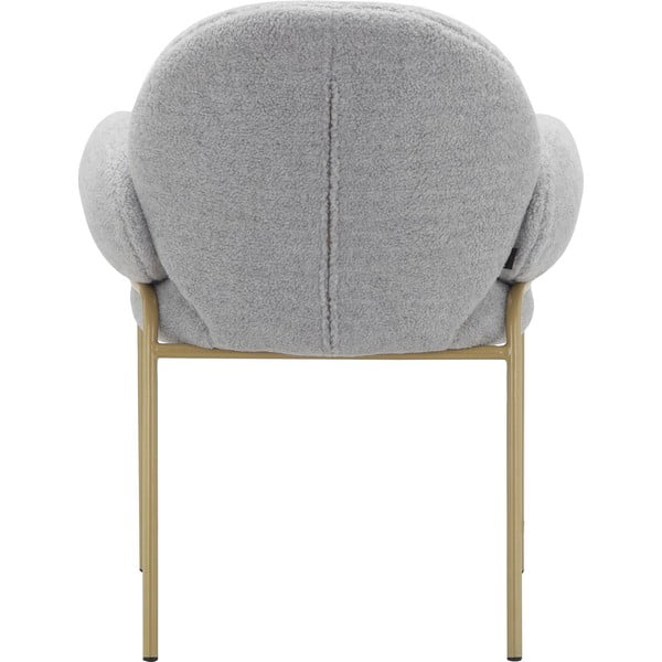 Jasnoszare tapicerowane fotele jadalniane zestaw z podłokietnikami 2 szt. Iwama – Støraa-image-4