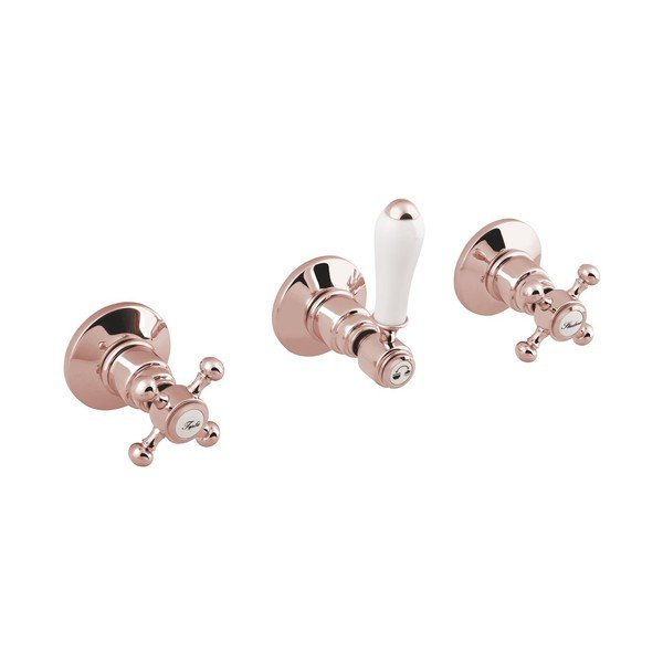 Różowa bateria prysznicowa podtynkowa (2 otwory) Antea – Sapho