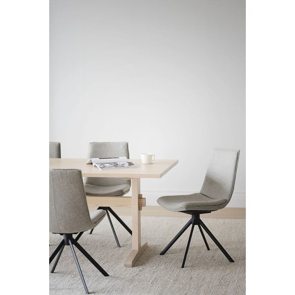 Beżowe krzesła obrotowe zestaw 2 szt. Lowell – Rowico-image-2