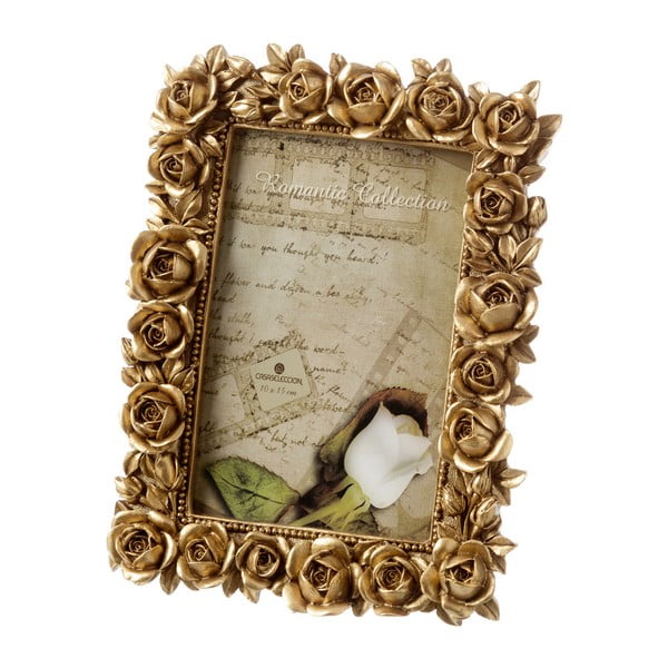 Ramka na zdjęciew złotej barwie Unimasa Roses, na zdjęcie 10x15 cm