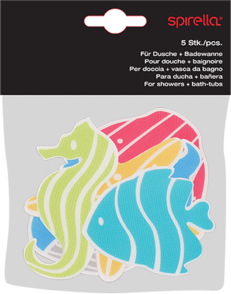 Dziecięce maty antypoślizgowe do wanny 5 szt. 12x12 cm Waterworld – Spirella-image-1