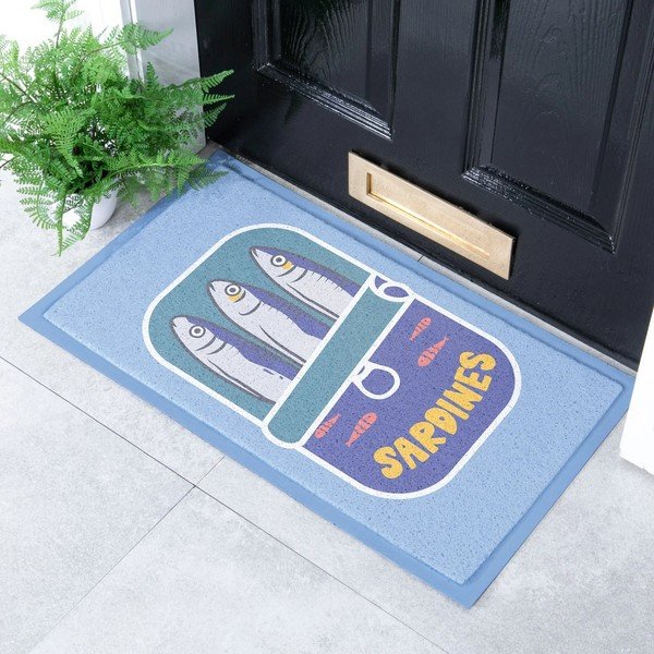Wycieraczka z plastiku z recyklingu 40x70 cm Sardine Tin – Artsy Doormats-image-1