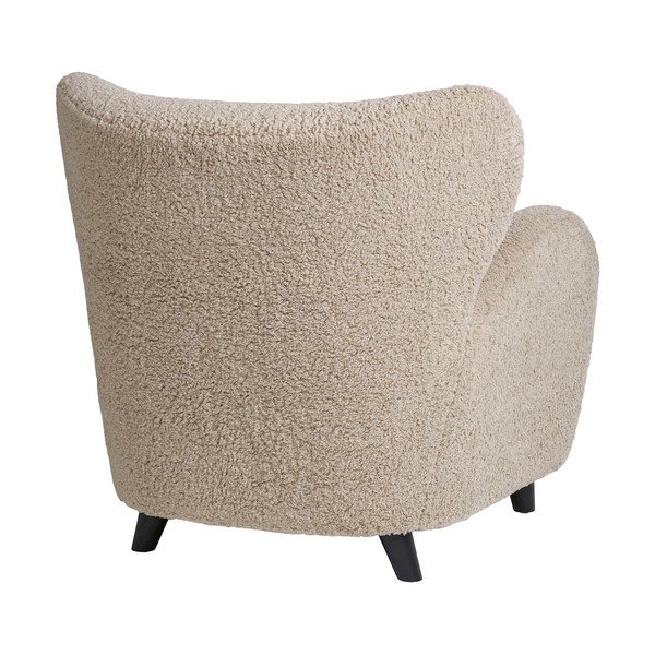 Beżowy fotel z materiału bouclé Carlino – House Nordic-image-3