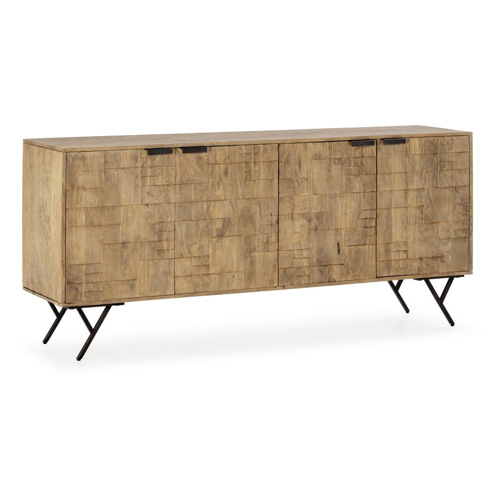 Komoda z litego drewna mango w naturalnym kolorze 175x78x40 cm Priya – MOME
