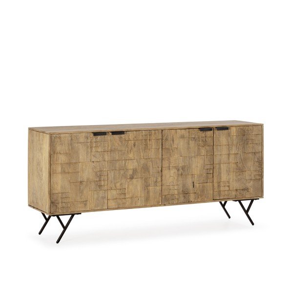 Komoda z litego drewna mango w naturalnym kolorze 175x78x40 cm Priya – MOME