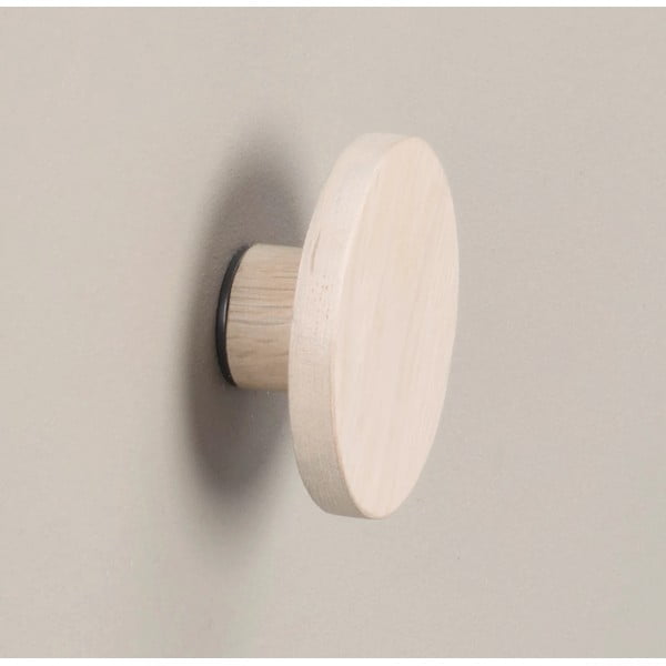 Jasnobrązowy ścienny haczyk z drewna dębowego Milford – Rowico-image-1