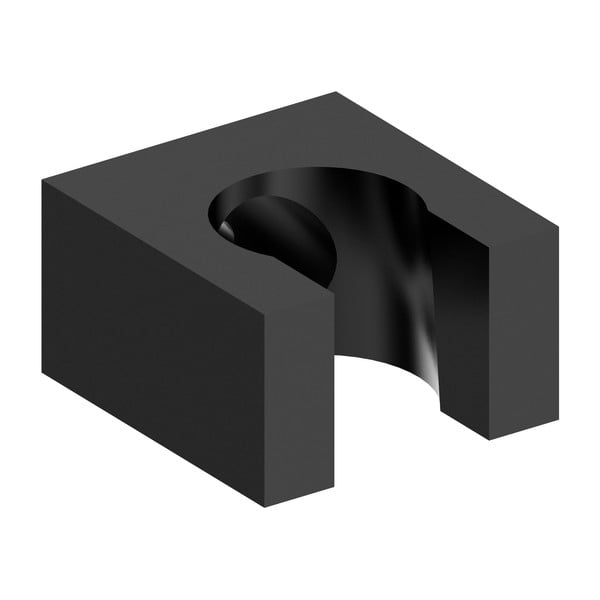 Uchwyt na słuchawkę prysznicową z mosiądzu w kolorze matowej czerni – Sapho