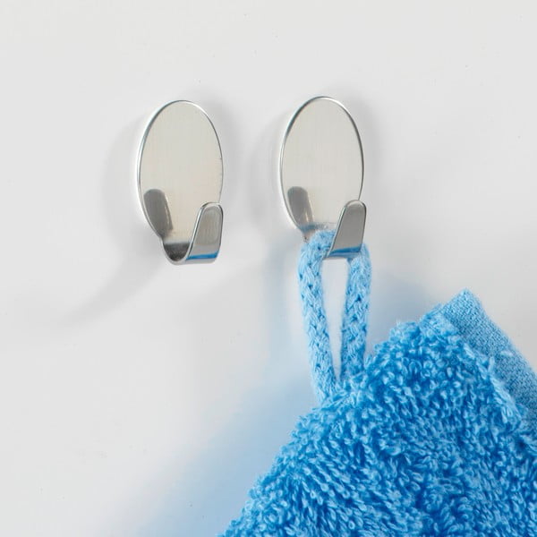 Zestaw 4 samoprzyczepnych haczyków ze stali nierdzewnej Wenko Midget-image-1