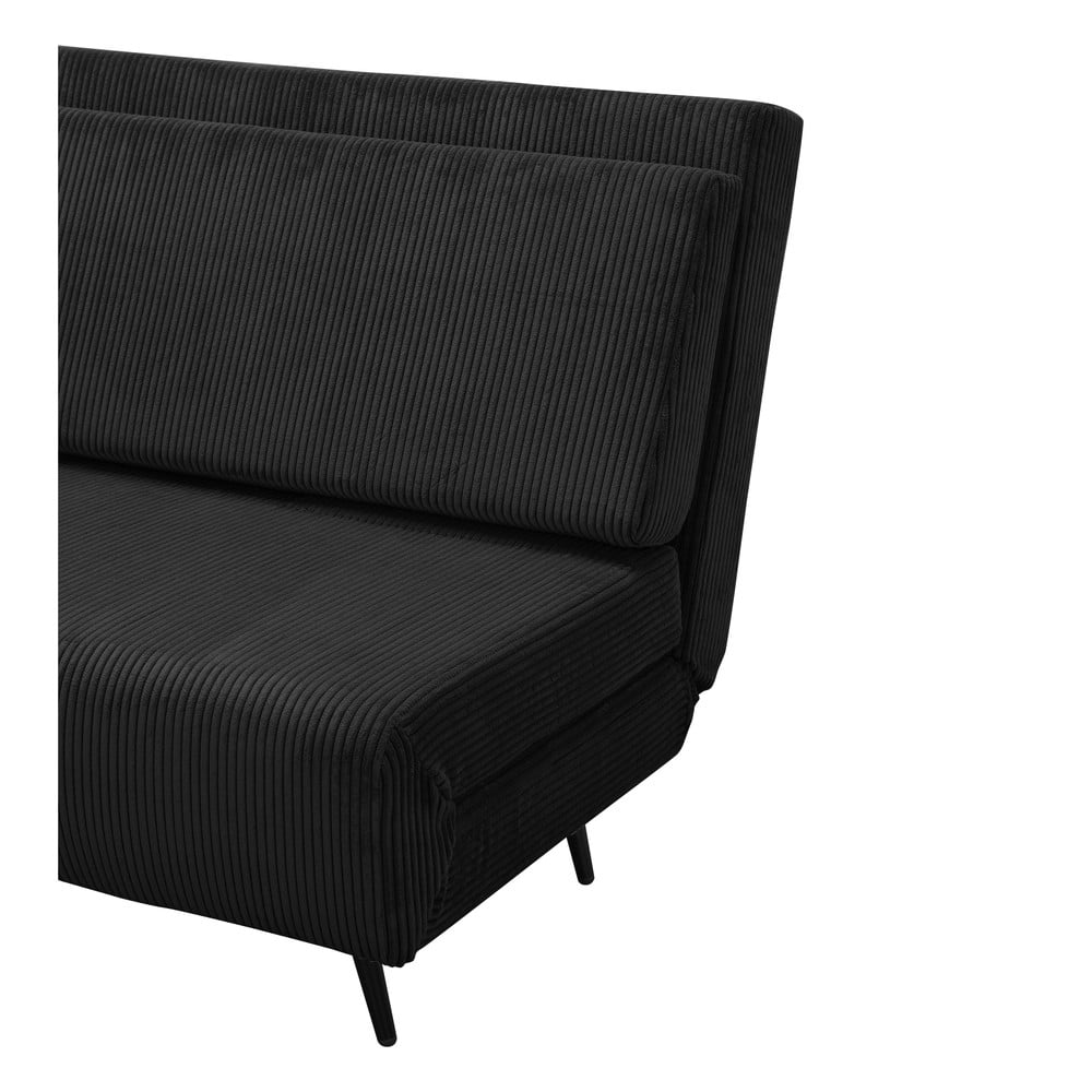 Antracytowa sztruksowa rozkładana sofa 140 cm Mallory – Støraa (zdjęcie 9)
