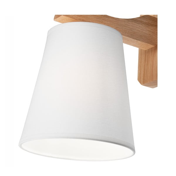 Biało-brązowy kinkiet ø 16 cm Andreas – LAMKUR-image-4