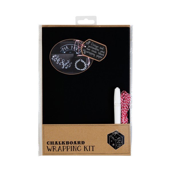 Czarny papier do pakowania z kredą i sznurkiem Talking Tables-image-1