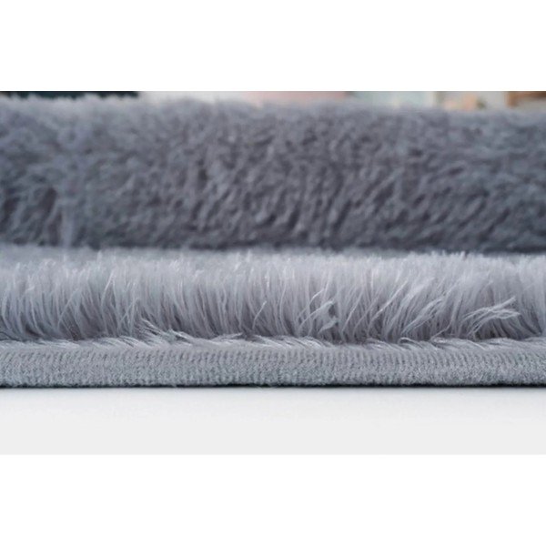 Antracytowy okrągły dywan odpowiedni do prania ø 80 cm Pelush Anthracite – Mila Home-image-4