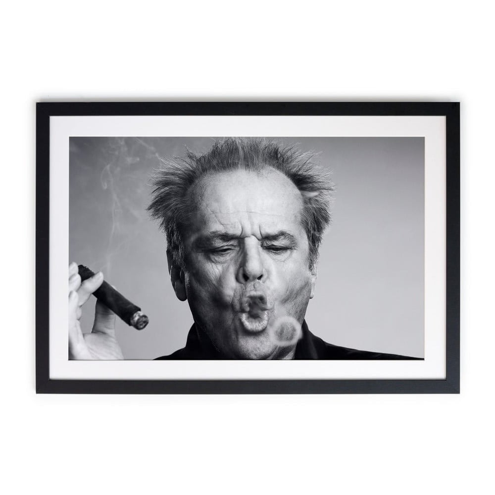 Czarno-biały plakat Little Nice Things Jack Nicholson, 40x30 cm