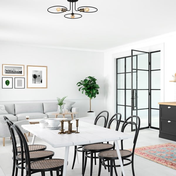 Czarna lampa sufitowa Circle – Opviq lights-image-1