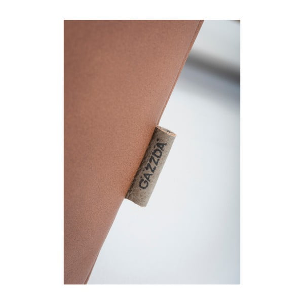 Karmelowa sofa z bawolej skóry z konstrukcją z litego drewna dębowego Gazzda Fawn, 240 cm-image-2