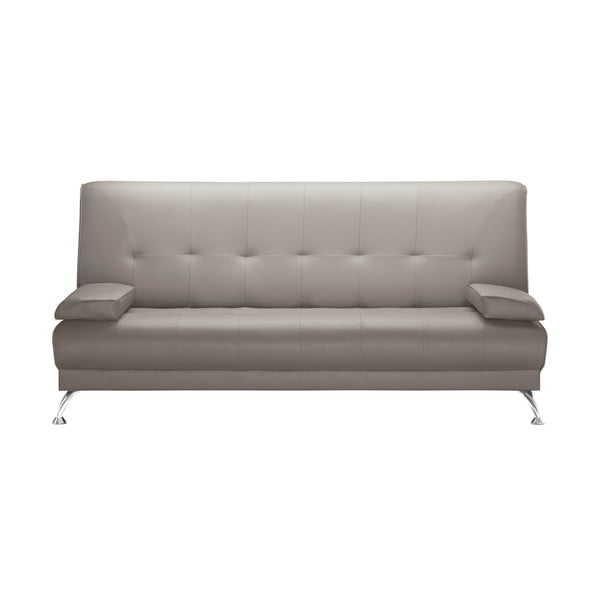 Szarobeżowa rozkładana sofa z imitacji skóry Prêt à Meubler Classics Midnight