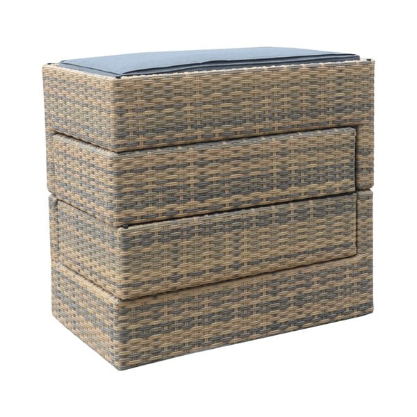 Szaro-brązowy zestaw mebli ogrodowych z imitacji rattanu dla 8 osób Hartford – Rojaplast-image-4