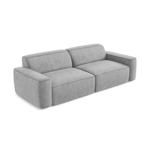 Jasnoszara sofa z tkaniny szenilowej 244 cm Omao – Makamii-image-2
