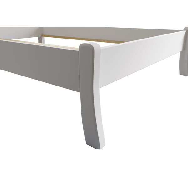 Białe łóżko dwuosobowe z litego drewna sosnowego 180x200 cm Tonja – Olivia Living-image-3