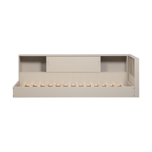 Szaro-beżowe łóżko jednoosobowe z litego drewna sosnowego bez stelaża 90x200 cm Carter – WOOOD-image-2