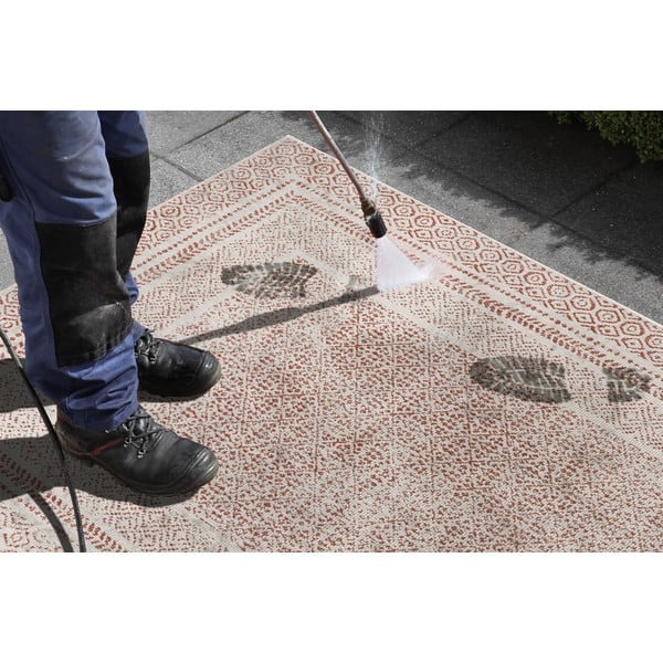 Pomarańczowo-biały chodnik odpowiedni na zewnątrz Ragami Berlin, 80x250 cm-image-2