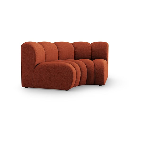 Ceglasty moduł sofy z tkaniny szenilowej (strona zmienna) Lupine – Micadoni -image-1