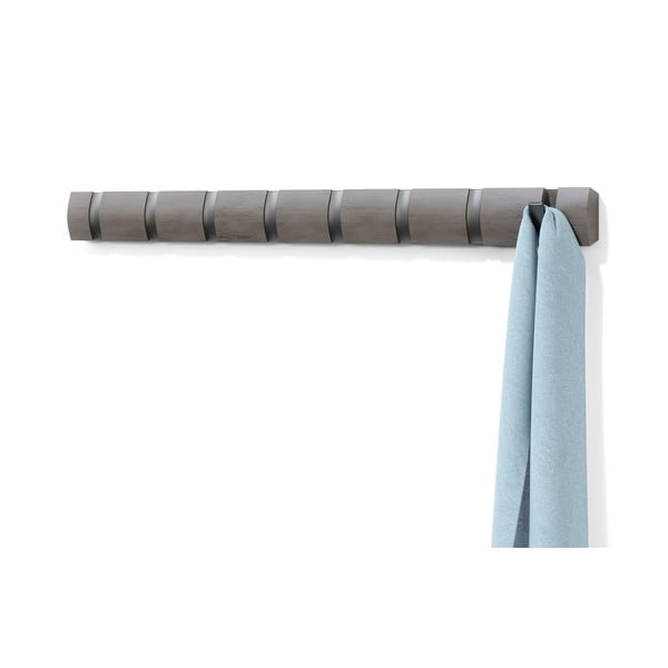 Szary wieszak ścienny z drewna topolowego Flip – Umbra-image-4