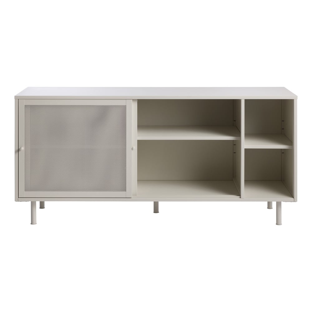 Szara metalowa komoda z drzwiami przesuwnymi 160x75x47 cm Veep – Unique Furniture (zdjęcie 3)
