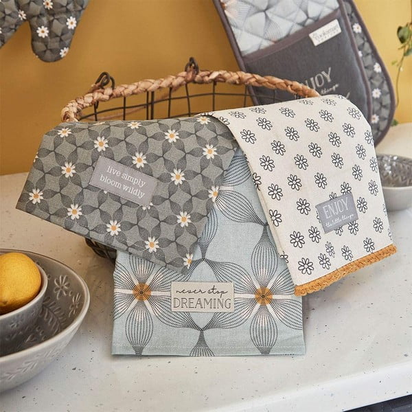 Zestaw 3 bawełnianych ścierek kuchennych Cooksmart ® Purity-image-1