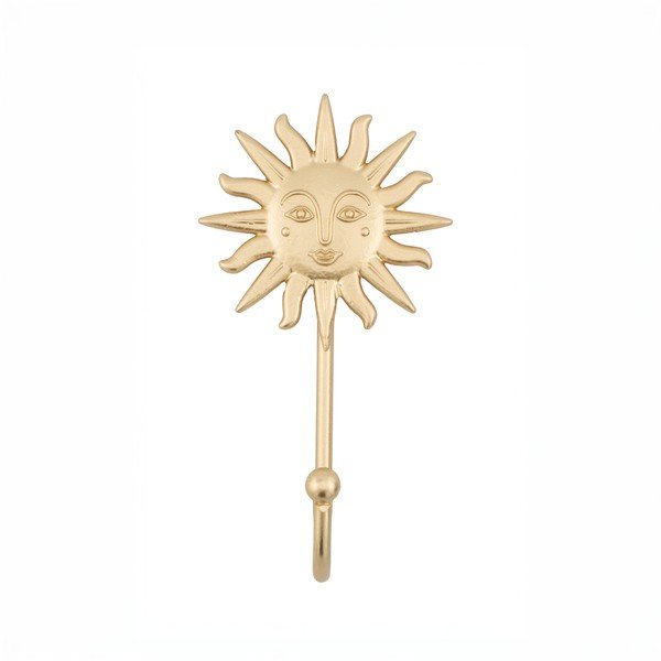 Ścienny metalowy haczyk w kolorze złota Sun – Sass & Belle-image-2