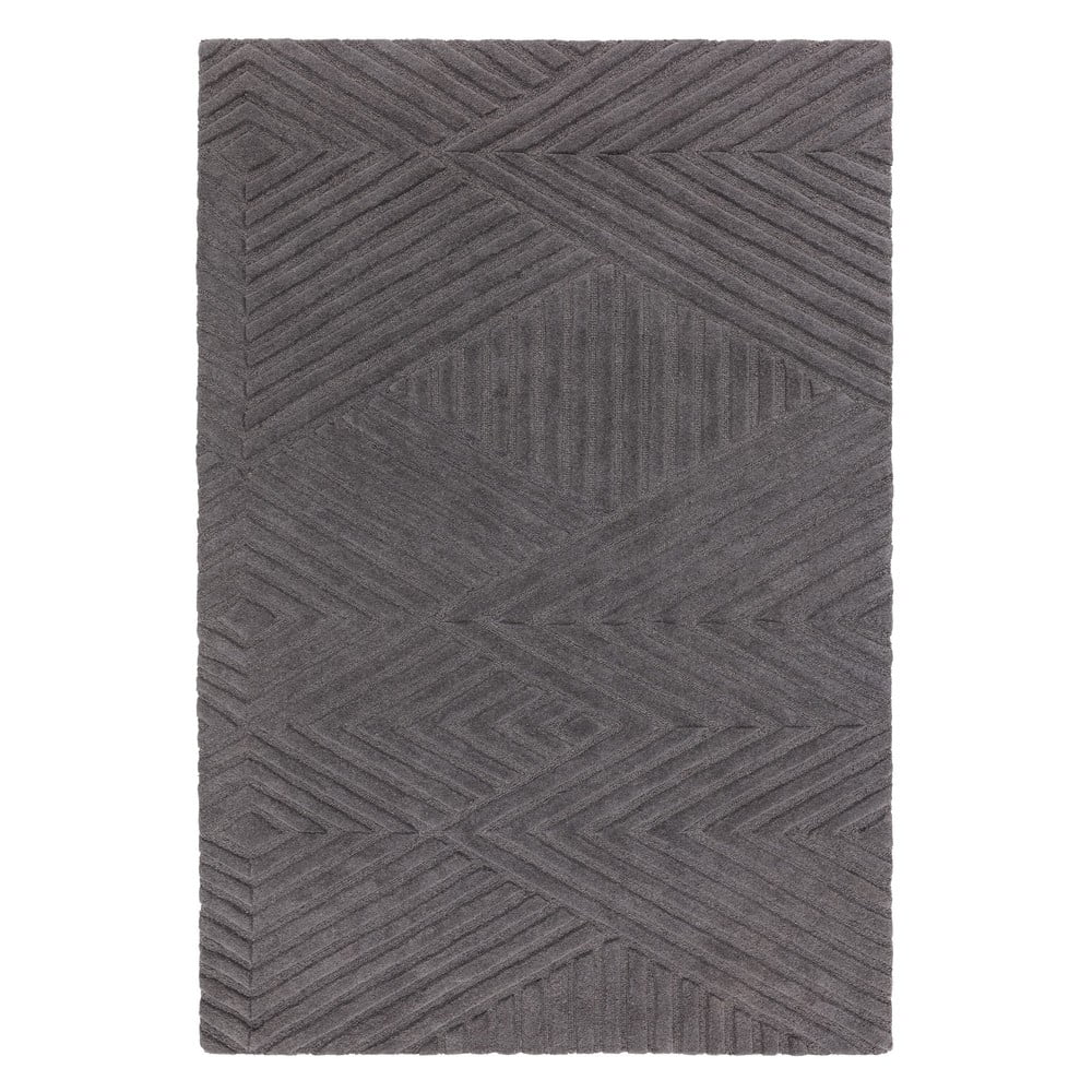 Antracytowy dywan wełniany 160x230 cm Hague – Asiatic Carpets