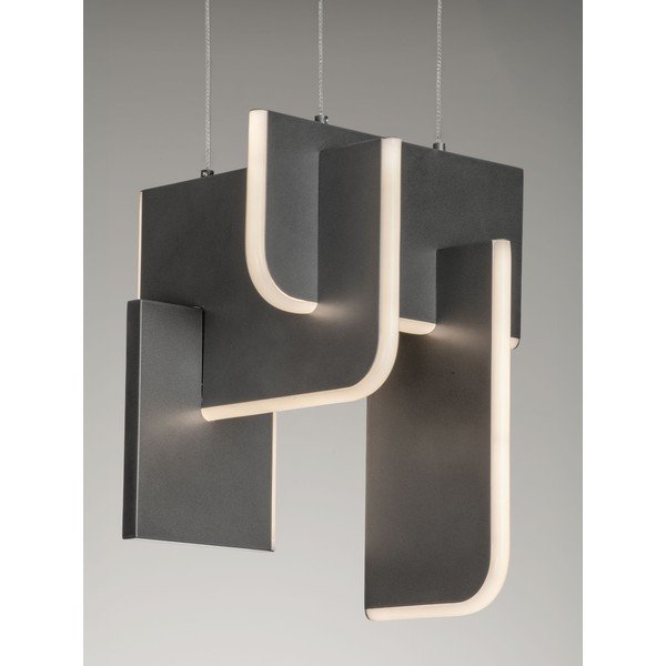 Jasnoszara metalowa lampa wisząca LED ze ściemniaczem Totem – Nova Luce-image-1