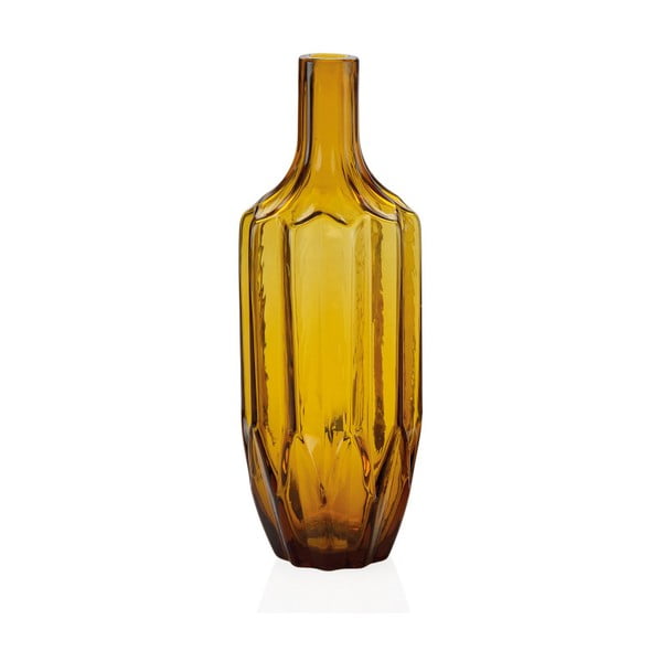 Żółty wazon szklany Andrea House Amber, duży