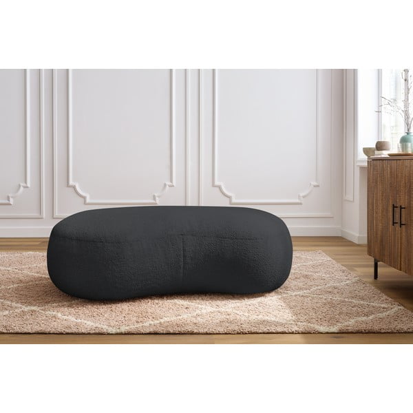 Ciemnoszary podnóżek z materiału bouclé Saint-Germain – Bobochic Paris-image-1