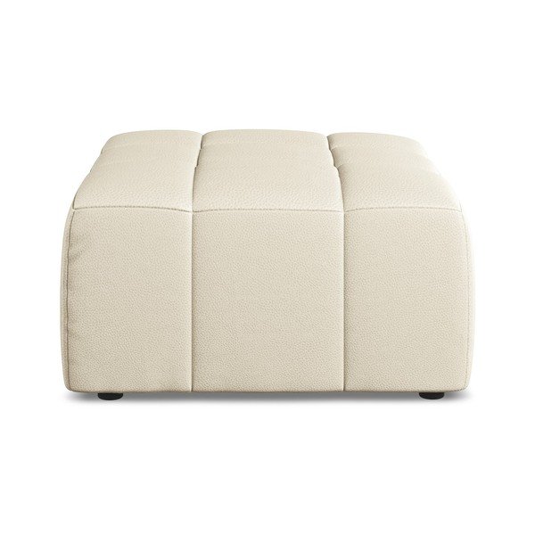 Beżowy podnóżek z imitacji skóry Aloha – Makamii