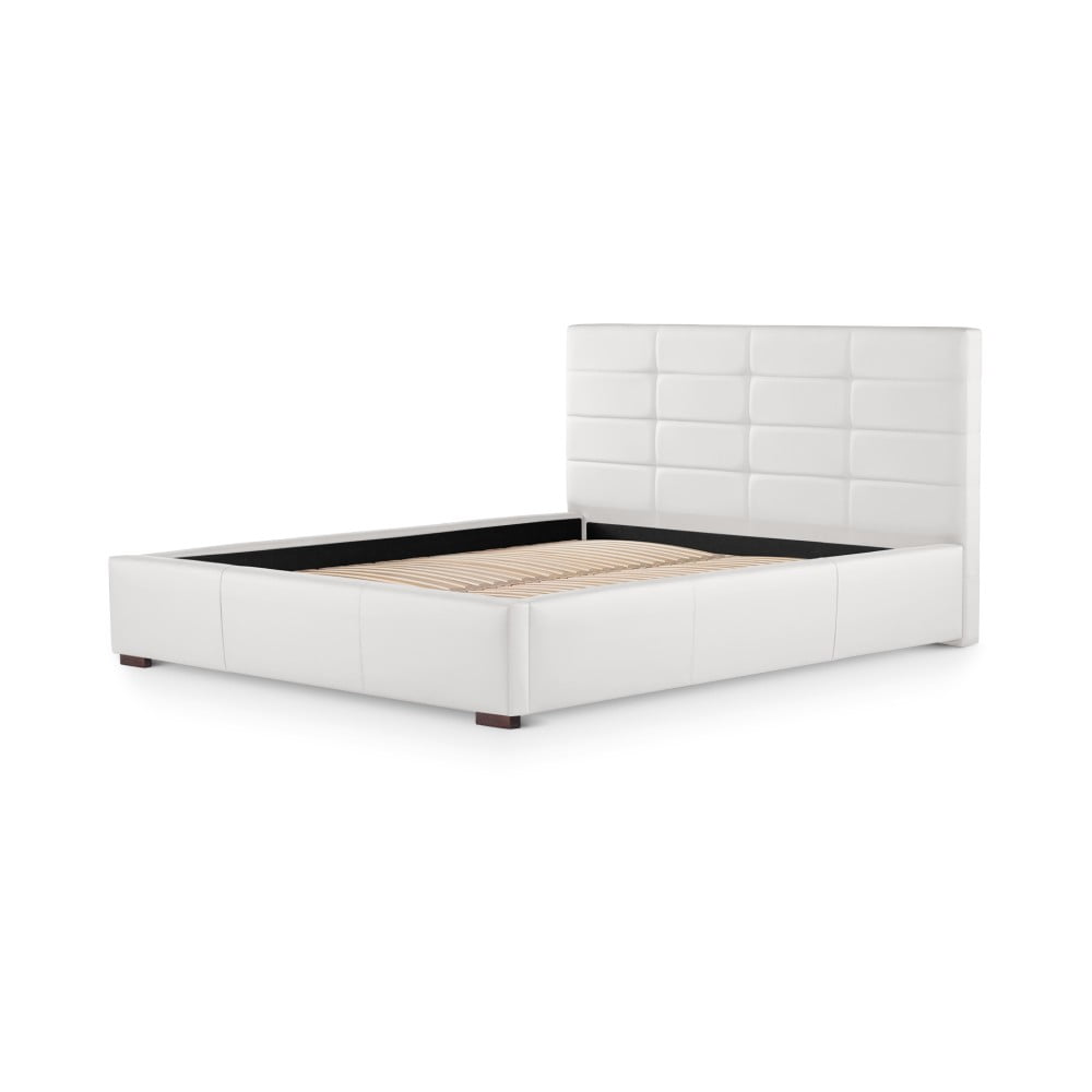 Białe łóżko ze schowkiem Ted Lapidus Maison LAZULIS, 160x200 cm