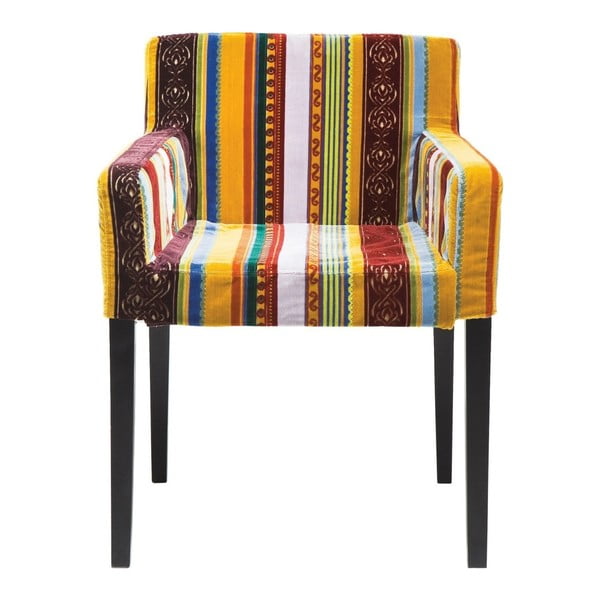 Kolorowe krzesło z podłokietnikami Kare Design Very British