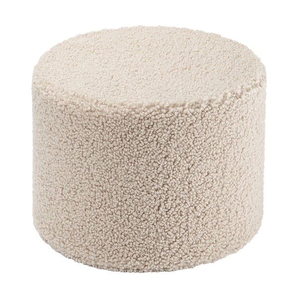 Jasnobrązowy puf dziecięcy z materiału bouclé – Wigiwama