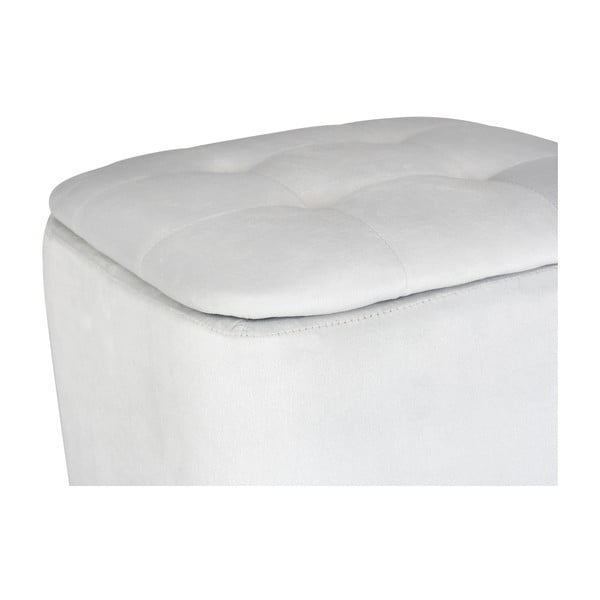 Jasnoszary aksamitny taboret – Wenko-image-1