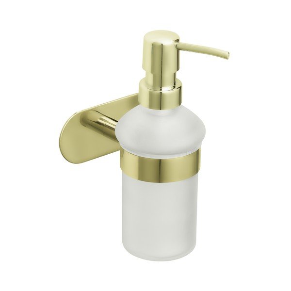 Złoty samoprzylepny dozownik do mydła ze stali nierdzewnej 0.2 l Orea Gold – Wenko
