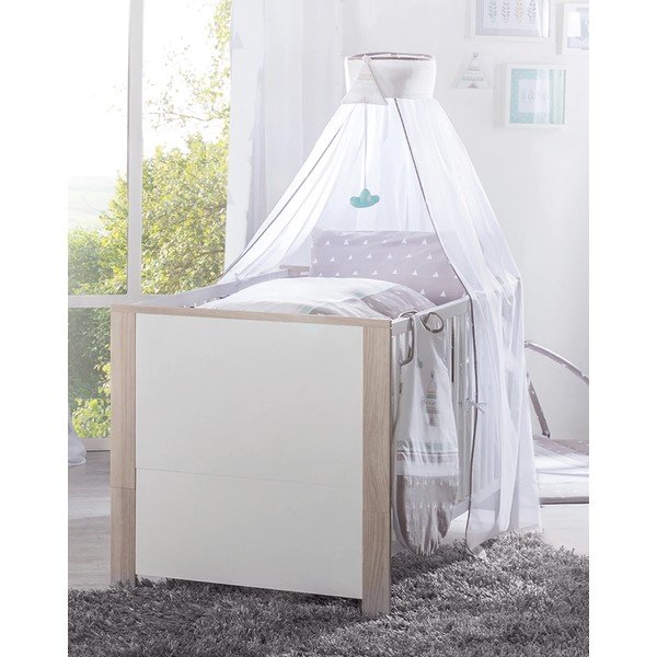 Biało-naturalne łóżeczko 70x140 cm Olaf – Roba-image-3