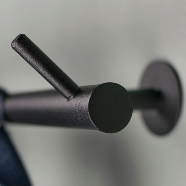 Czarny metalowy wieszak ścienny 80 cm Odin – Spinder Design-image-1