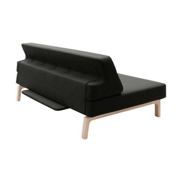 Czarna rozkładana sofa Softline Lazy-image-2