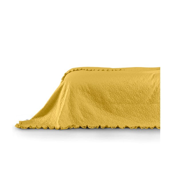 Żółta narzuta AmeliaHome Tilia, 220x240 cm