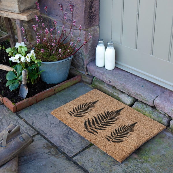 Wycieraczka z włókna kokosowego 40x60 cm Fern Leaf – Artsy Doormats-image-3