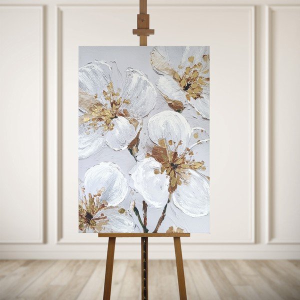 Obraz z ręcznie malowanymi elementami 70x100 cm Petal Glow – Styler-image-3