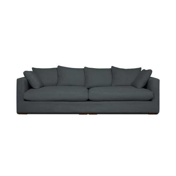 Szara sztruksowa sofa 266 cm Comfy – Scandic