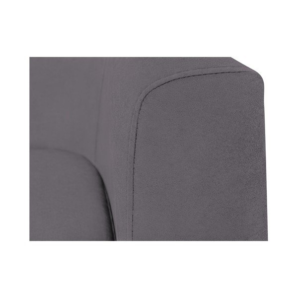 Grafitowa aksamitna sofa Kooko Home Glam, 125 cm-image-2
