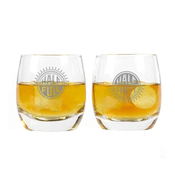 Zestaw 2 szklanek do whisky Gentlemen's Half Full
